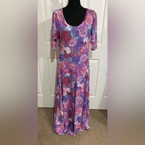 LuLaRoe Vibrant Floral Long Sleeve Dress